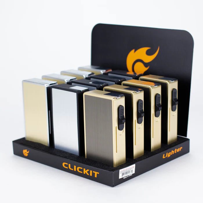 GH-5834 Torch with cigarette box Clickit lighter(12 in Box)