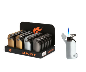 GH-7166 Eagle Lid & Side Clickit Lighter (20 in Box)