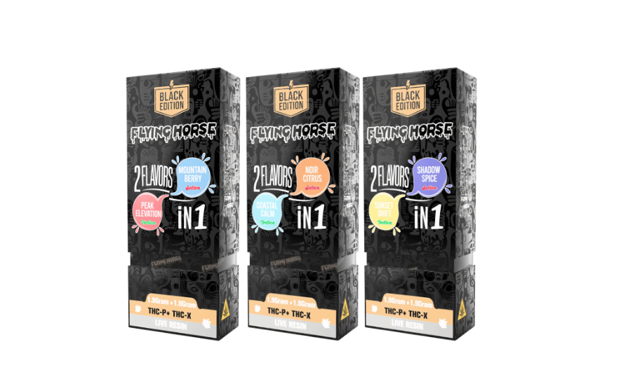 Flying Horse 3.8g Black Edition THCP 2in1 Disposable 5 In A Box
