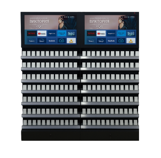 6*6 Cigar Display With TWO SMART TV