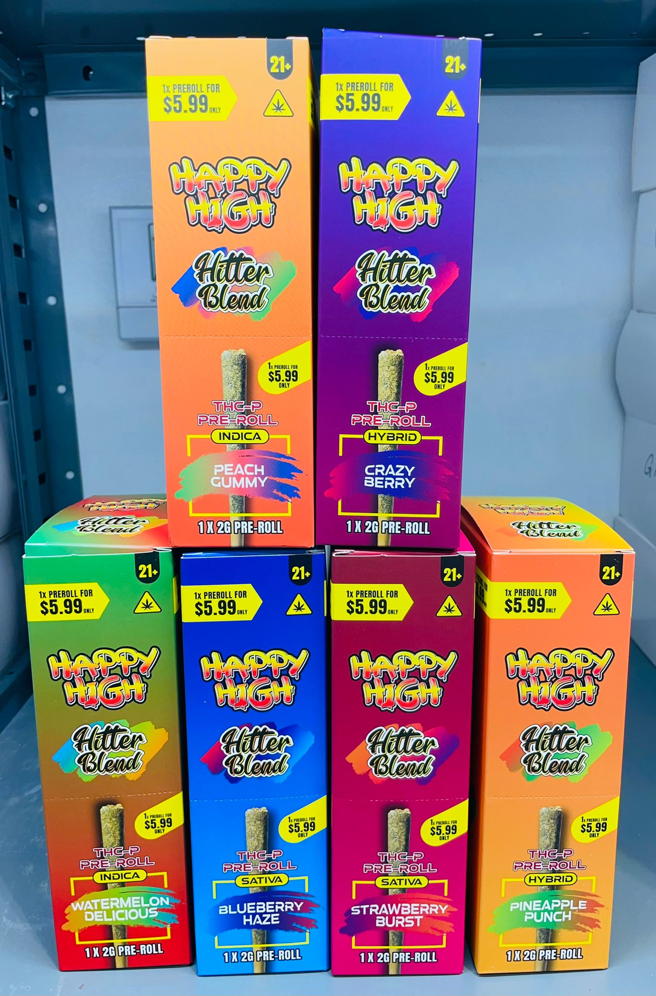 HAPPY HIGH HITTER BLEND THCP 2G Pre rolls 1CT