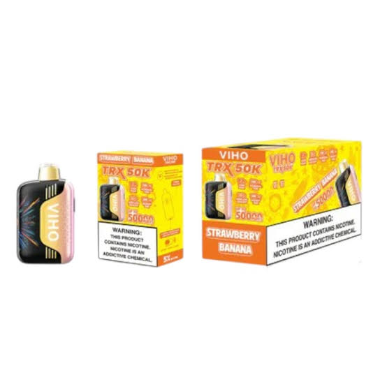 VIHO TRX 50K Puffs 5ct/box Strawberry Banana