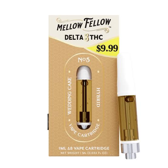 Mellow Fellow 1ml Cartridge Delta 8 6ct|Box-Wedding Cake - Hybrid