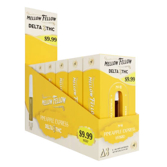 Mellow Fellow 1ml Cartridge Delta 8 6ct|Box-Pineapple Express - Hybrid