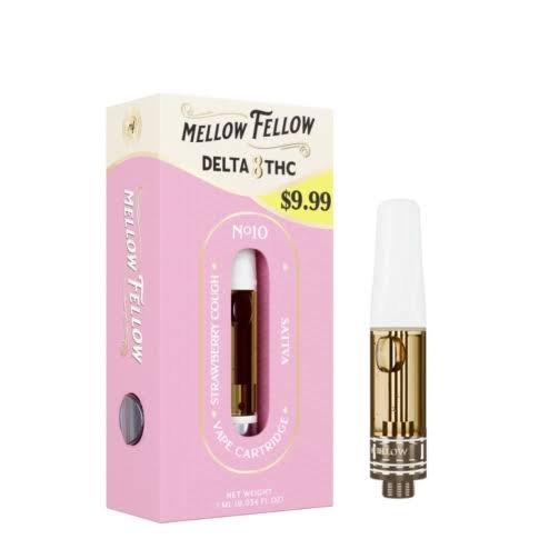 Mellow Fellow 1ml Cartridge Delta 8 6ct|Box-Strawberry Cough - Sativa
