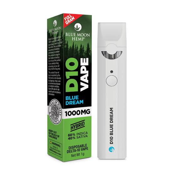 Game On Delta 10 Thc 1g Vape Cartridge 10 In A Box Blue Dream