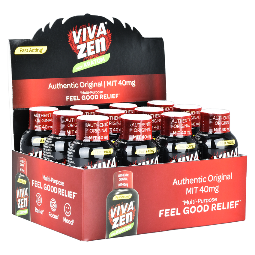 Viva Zen Regular Kratom (Energy Focus) Shots 12 In A Box