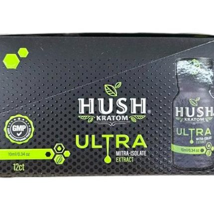 HUSH KRATOM ULTRA MITRA ISOLATE EXTRACT IN LIQUID FORM 10ML (12 Couunt)