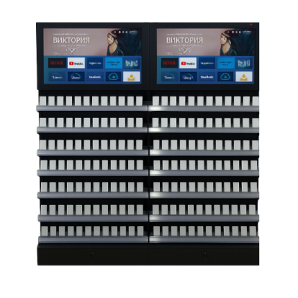 6*6 Cigar Display With TWO SMART TV